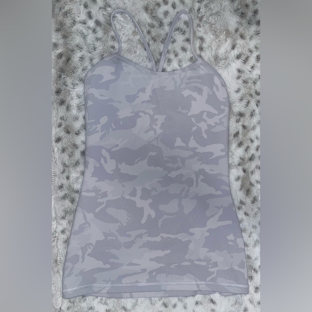 Lululemon athletica Gray Camo Strappy Tank